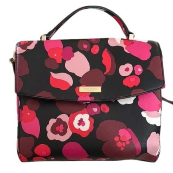Kate Spade Laurel Way LILAH Floral Print Flap Top Satchel with Removable Strap - Picture 1 of 7